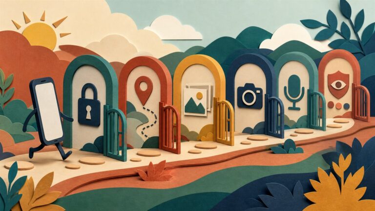 Herkesin Açması Gereken Android Gizlilik Ayarları konusunu anlatan özgün Android güvenliği görseli