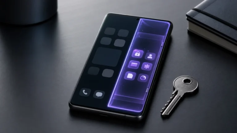 Android telefonda normal uygulamalardan ayrılmış güvenli Özel Alan bölümü