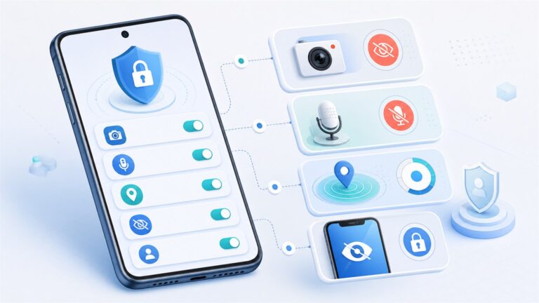 Original Android security illustration for: Android Privacy Settings Everyone Should Enable