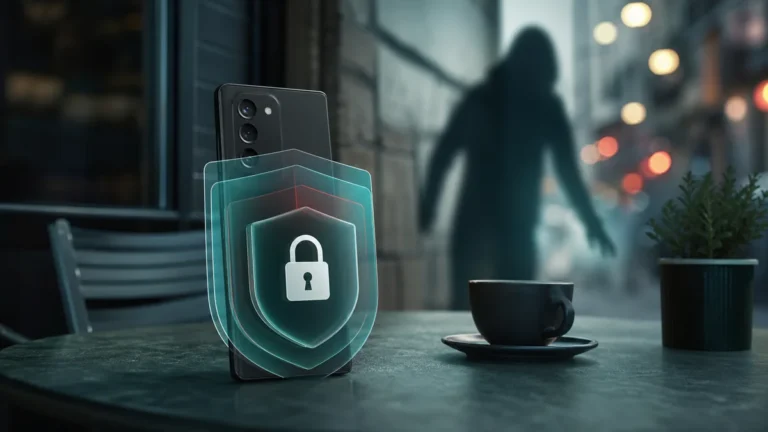 Android phone protected by layered locks against theft
