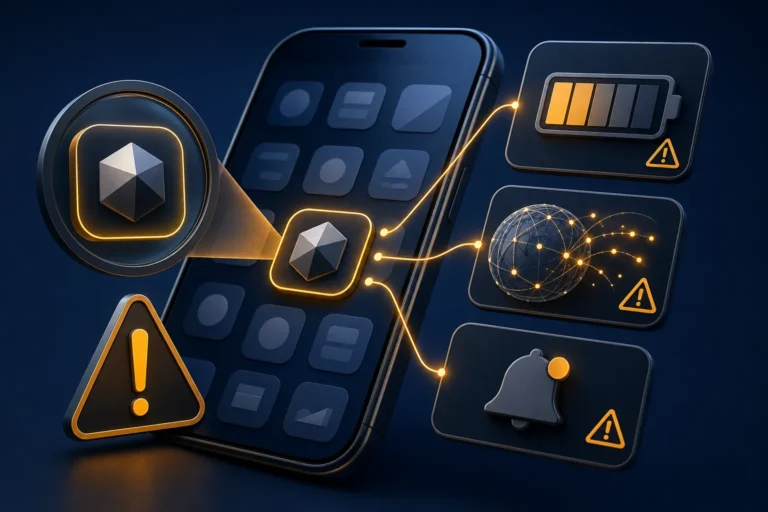 Generic phone app linked to unusual battery network and notification activity