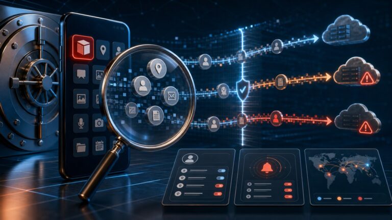 Original Android security illustration for: How to Know If an App Is Stealing Your Data