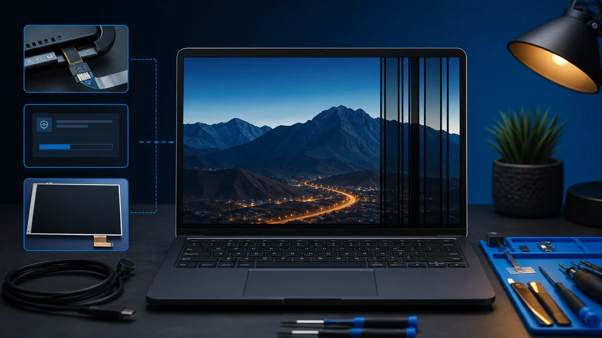 Laptop Ekranında Siyah Çizgiler: Nedenler ve Güvenli Kontrol Adımları