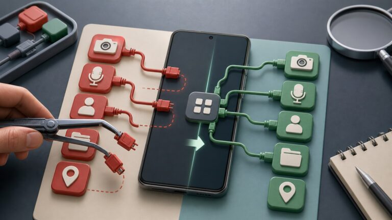 Original Android security illustration for: How to Remove Dangerous Permissions from Android Apps