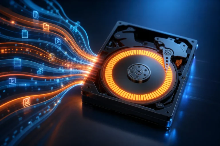 Windows 11 yüzde 100 disk kullanımını gösteren veri akışı