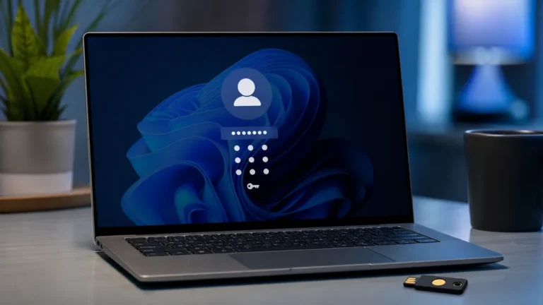 Windows 11 oturum ekranı ve güvenlik anahtarı